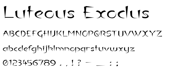 Luteous Exodus font
